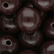20 mm DQ acrylic beads shiny Dark Brown