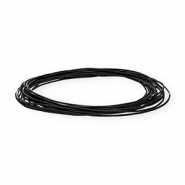 leather round 1mm Black