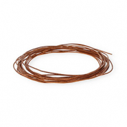 leather round 1mm Brown