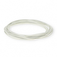 leather round 1,5mm White