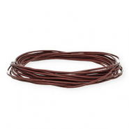 leather round 1,5mm Dark Brown