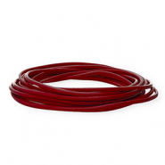 leather round 3mm Red