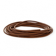 leather round 3mm Dark Brown