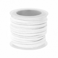 Faux suede flat 3mm White
