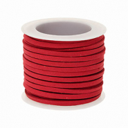 Faux suede flat 3mm Red