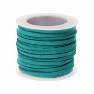 Faux suede flat 3mm Teal Blue