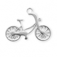 Stainless steel charms bicycle Silver