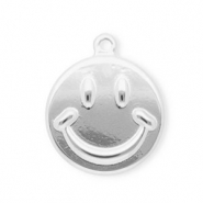 Stainless steel charms smiley Silver