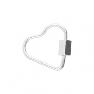 Stainless steel findings clasp heart Stainless steel findings clasp heart Silver