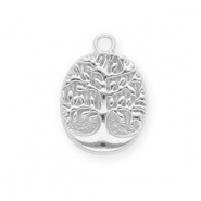 Stainless steel charms tree of life Silver