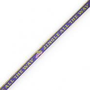BY31® Ribbon text "jingle all the way" Purple-Pink-Green-Gold