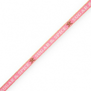 BY31® Ribbon text "sugar & spice" Pink-Brown-White-Gold