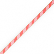 BY31® Ribbon text candy cane Red-Light Pink-Gold