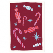 BY31® Jewellery cards candy canes Bordeaux Red-Multicolour