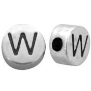 DQ European metal letterbead W Antique Silver (nickel free)