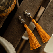 BEAUTIFUL earrings with 3-layer tassels and tassel charms Check out our wide range of tassels!