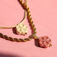 NEW Brand new! DQ Greek ceramic beads flower