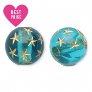 100+ items at a permanently low price Acrylic beads with gold-coloured details!