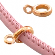 DQ European metal rose gold end caps  Check out our rose gold Designer Quality European metal findings