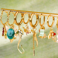 NEW Just in: brass charms with enamel & rhinestones