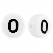 Acrylic letterbeads number 0 White