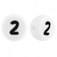 Acrylic letterbeads number 2 White
