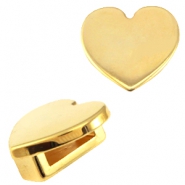 DQ metal Cuoio slider heart Gold