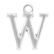 DQ metal lettercharm W Antique silver (nickel free)