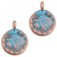 DQ European metal copper blue patina beads Check out our Designer Quality metal charms in copper blue patina