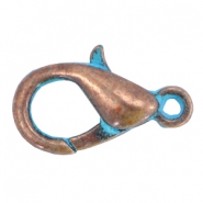 DQ European metal copper blue patina end caps Check out our Designer Quality European metal findings in copper blue patina