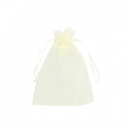 Jewellery organza bags 7x9cm Light yellow