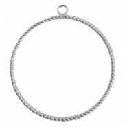 TQ metal charms pendant with eye 48mm Antique silver