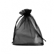 Jewellery Organza Bag 9x12cm Black