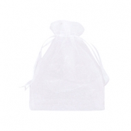 Jewellery Organza Bag 9x12cm White
