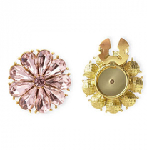 Button covers flower
