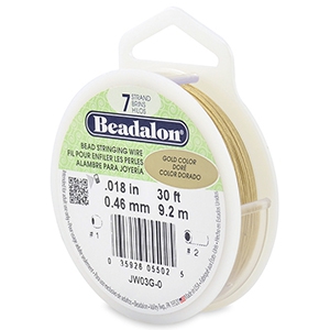 Beadalon stringing wire 7 strand 0.46mm Gold