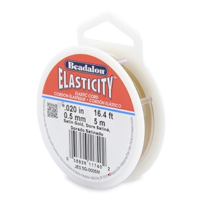 Beadalon Elastic Stringing Wire 0.5mm 5 metre Satin Gold