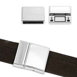 Magnetic clasps Basic Quality metal &Oslash;15x3mm Antique Silver