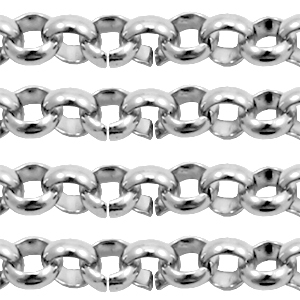 Stainless Steel findings belcher chains 4mm Antique Silver