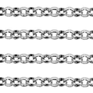 Stainless Steel findings belcher chains 3mm Antique Silver