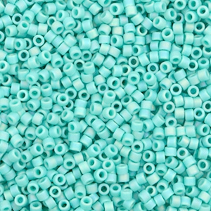 Miyuki beads delica's 11/0 Opaque Matte AB Turquoise Green DB-878