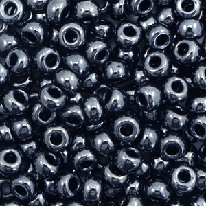 Miyuki seed beads 6/0 Metallic Gunmetal Black 6-451