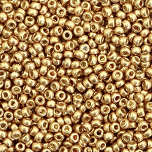 Miyuki seed beads 11/0 Duracoat Galvanized Champagne Gold 11-4204