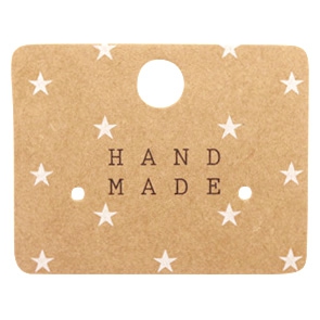 Jewellery cards "Handmade" Brown