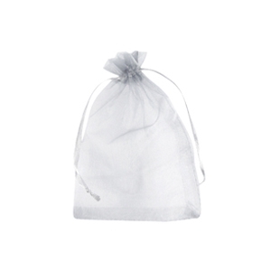 Jewellery Organza Bag 7x9cm Silver Grey
