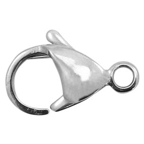 Stainless Steel findings lobster clasp 15mm Antique Silver