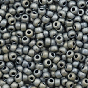 Miyuki seed beads 8/0 Metallic Matte Silver Grey 8-2002
