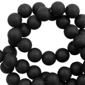 6 mm acrylic beads matt Black