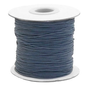Coloured elastic cord 1mm Anthracite Grey