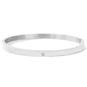 Stainless steel bracelets with star Silver